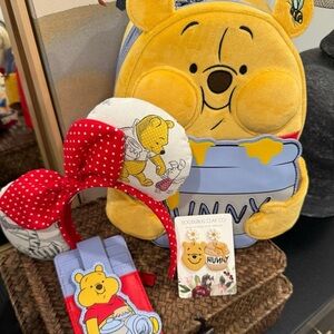Loungefly Disney Winnie the Pooh Hunny Pooh Bear Figural Mini Backpack Set